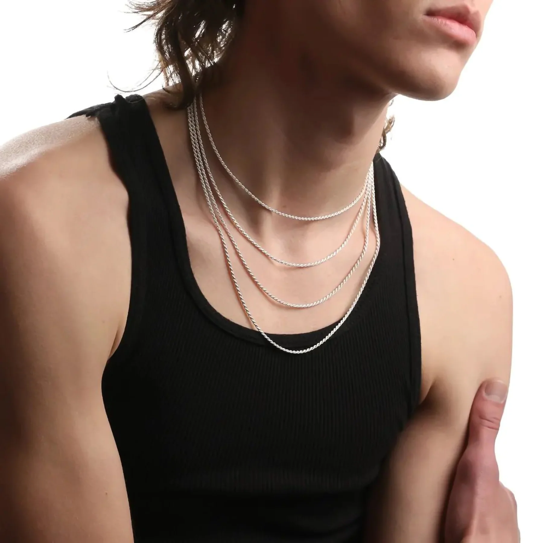 2MM STERLING SILVER ROPE CHAIN - Image 4