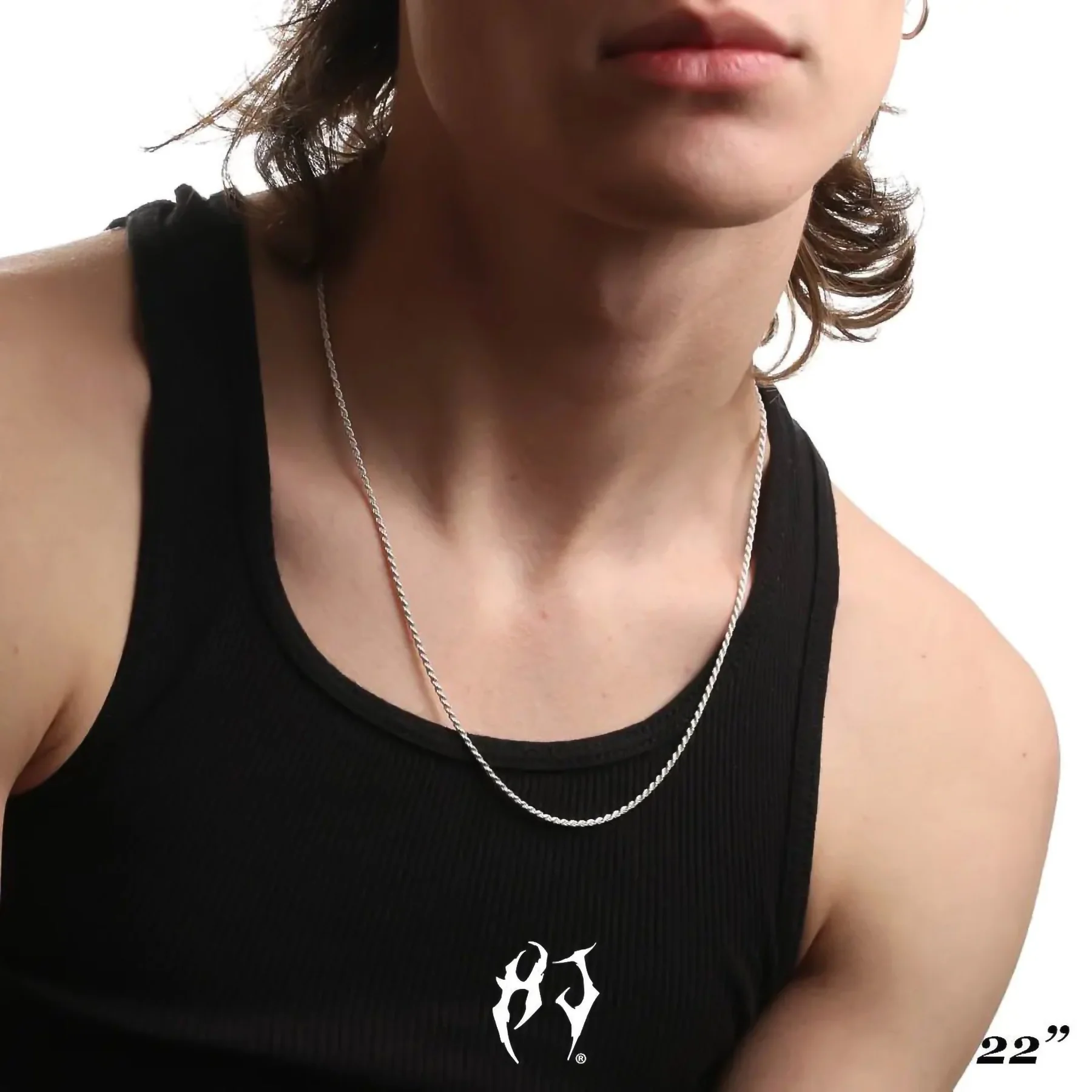 2MM STERLING SILVER ROPE CHAIN - Image 6