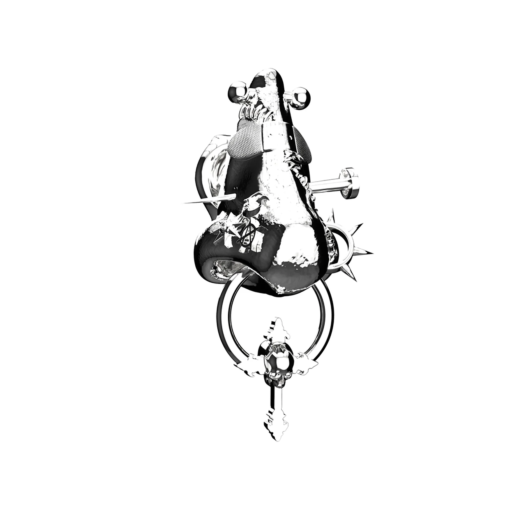 "NOSE" STUD EARRING - Image 3