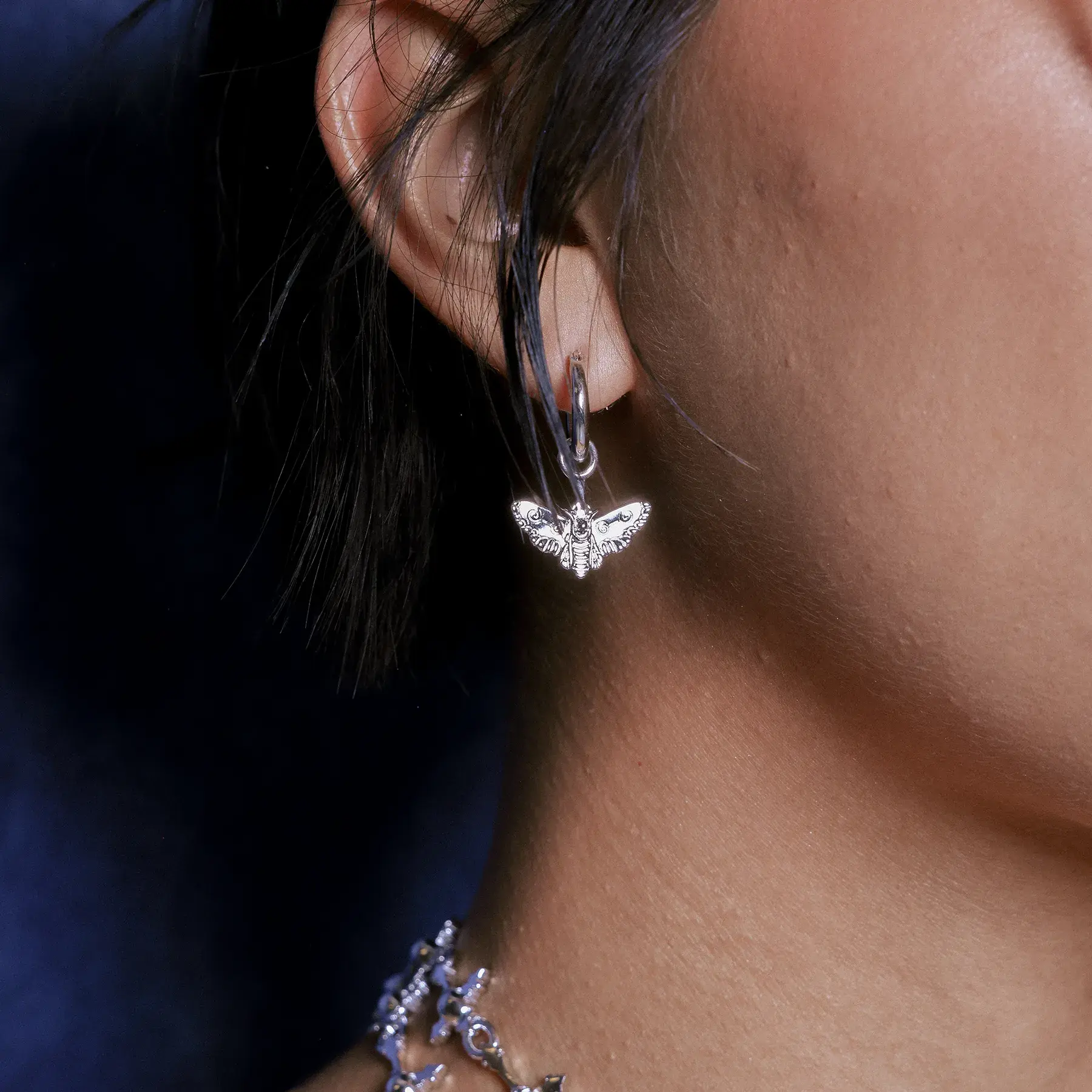 MOTH DANGLE EARRING - Image 4