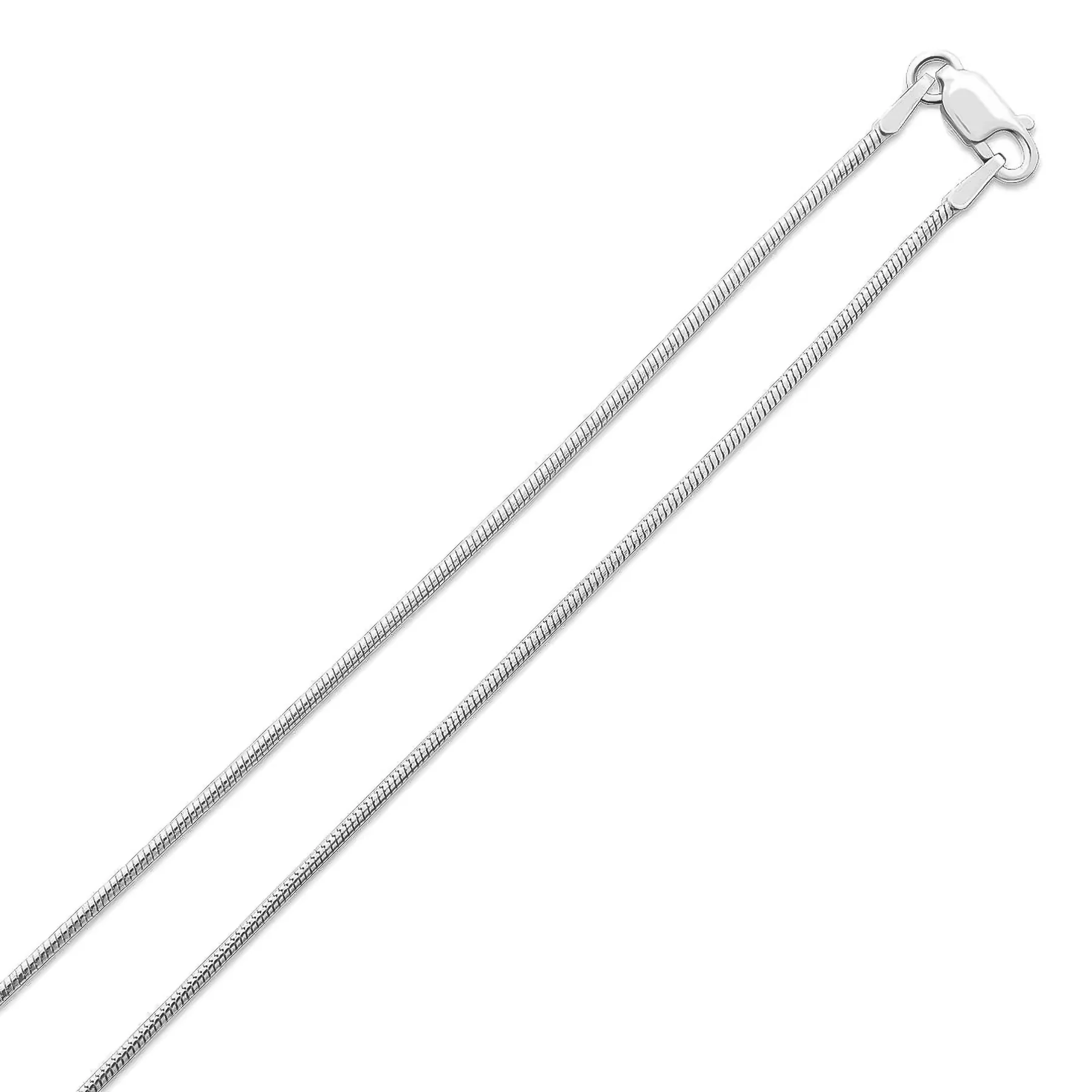 1.3MM STERLING SILVER REAL SNAKE CHAIN - Image 3