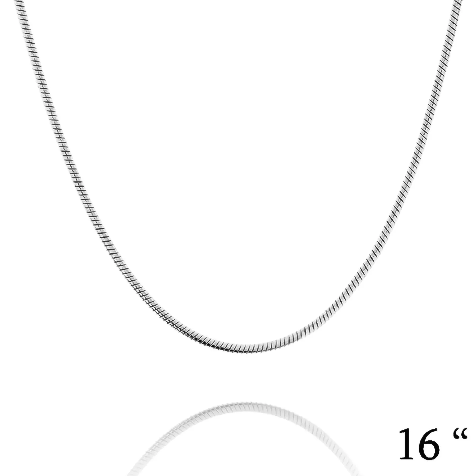 1.3MM STERLING SILVER REAL SNAKE CHAIN - Image 4