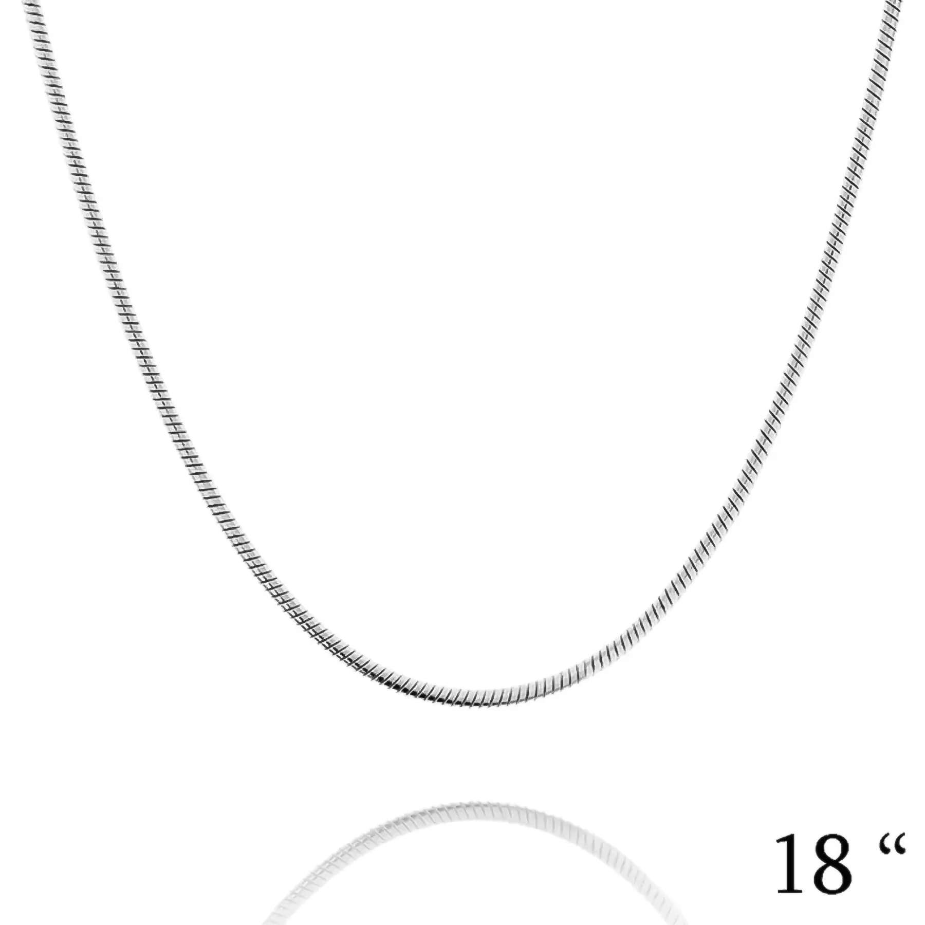 1.3MM STERLING SILVER REAL SNAKE CHAIN - Image 5