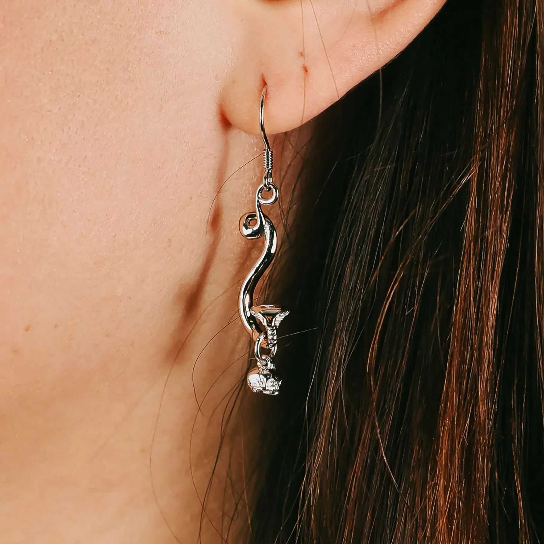 SNAKE SKULL EARRING - Image 4