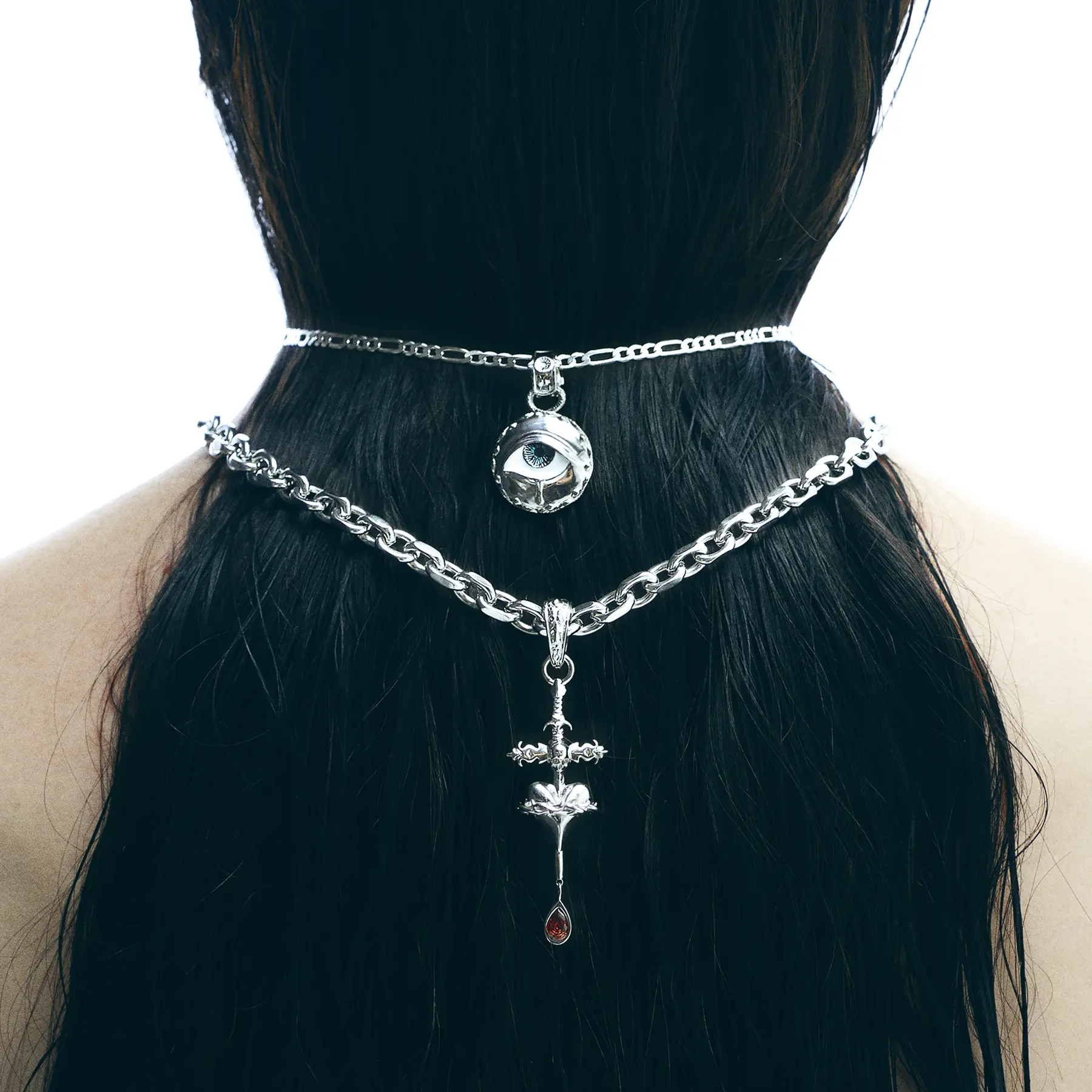 3MM STERLING SILVER FIGARO CHAIN - Image 11