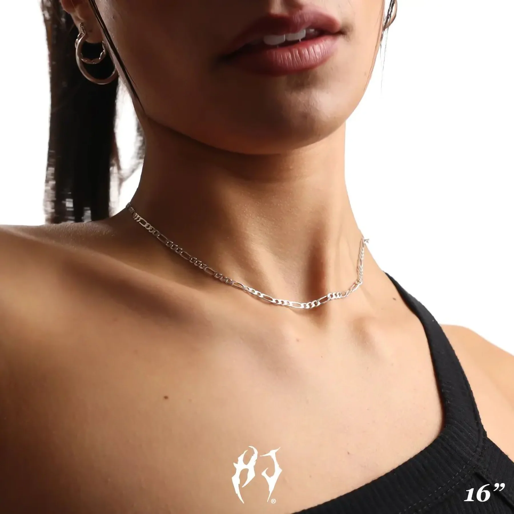 3MM STERLING SILVER FIGARO CHAIN - Image 8