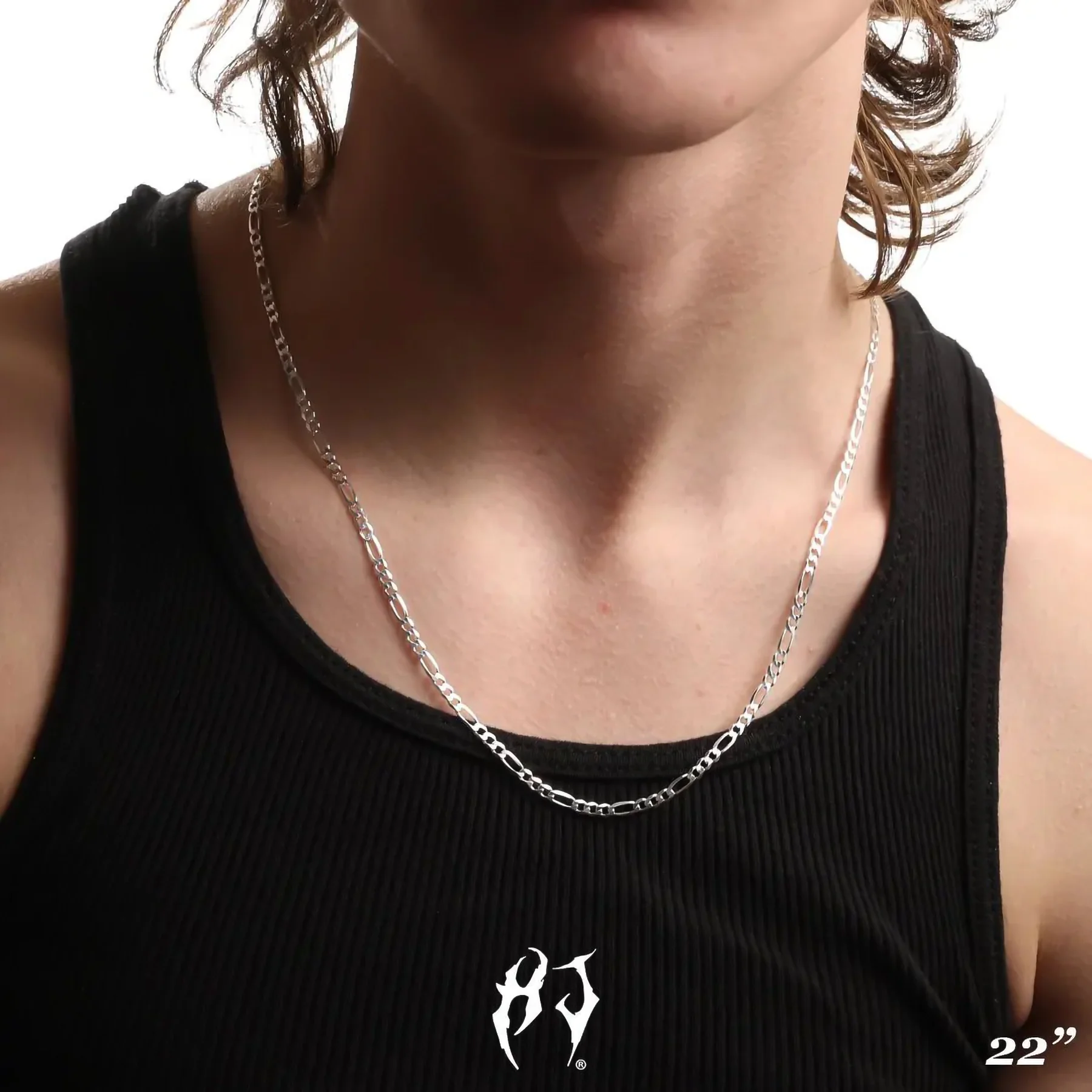 3MM STERLING SILVER FIGARO CHAIN - Image 9